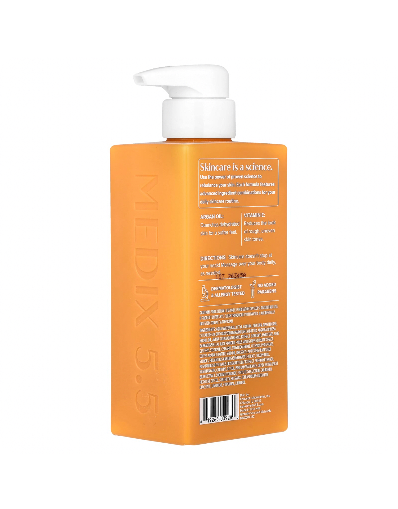 Medix 5.5, Crème pour le corps, Huile d'argan + vitamine E, 444 ml – Image 3
