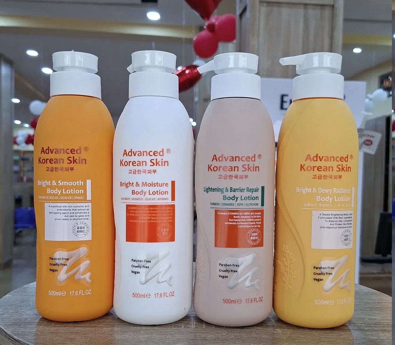 Lait corporel Advanced Korean Skin 500 ml – Lotion hydratante corps – Plusieurs variantes