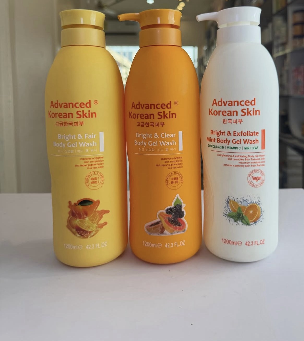 Advanced Korean Skin Body Gel Wash — 1200 ml